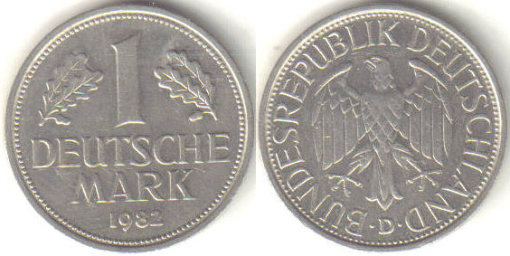 1982 D Germany 1 Mark A000785